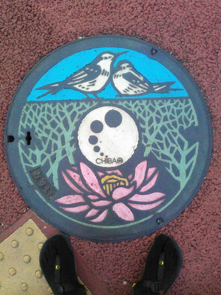 その99 千葉市 大賀ハス、ケヤキ、コアジサシと市章( a lotus , zelkova tre